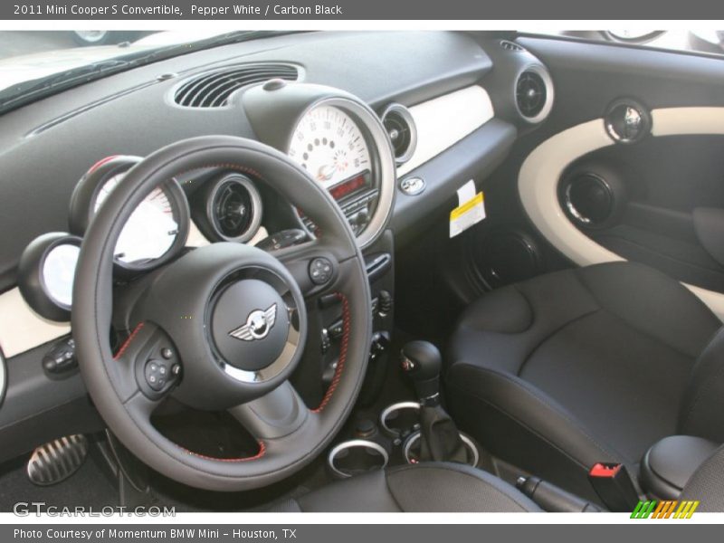 Pepper White / Carbon Black 2011 Mini Cooper S Convertible