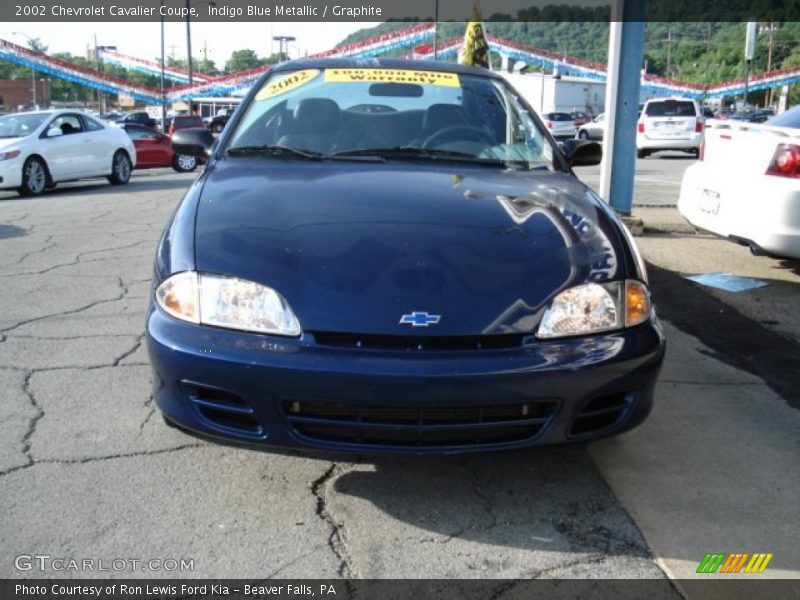 Indigo Blue Metallic / Graphite 2002 Chevrolet Cavalier Coupe