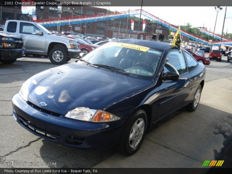 Indigo Blue Metallic / Graphite 2002 Chevrolet Cavalier Coupe
