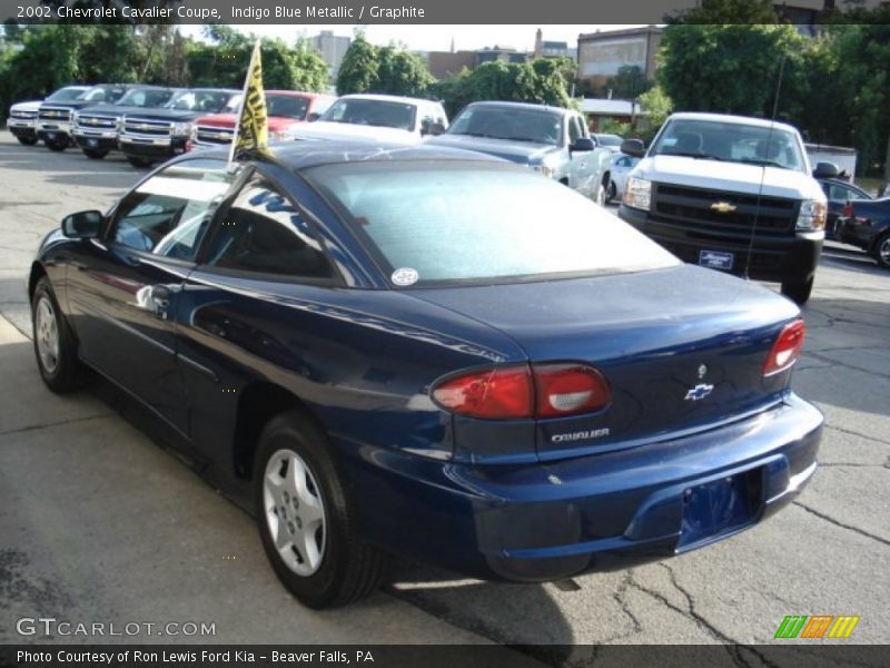 Indigo Blue Metallic / Graphite 2002 Chevrolet Cavalier Coupe