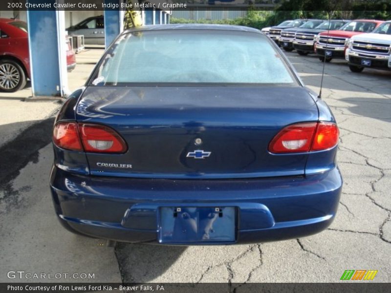 Indigo Blue Metallic / Graphite 2002 Chevrolet Cavalier Coupe