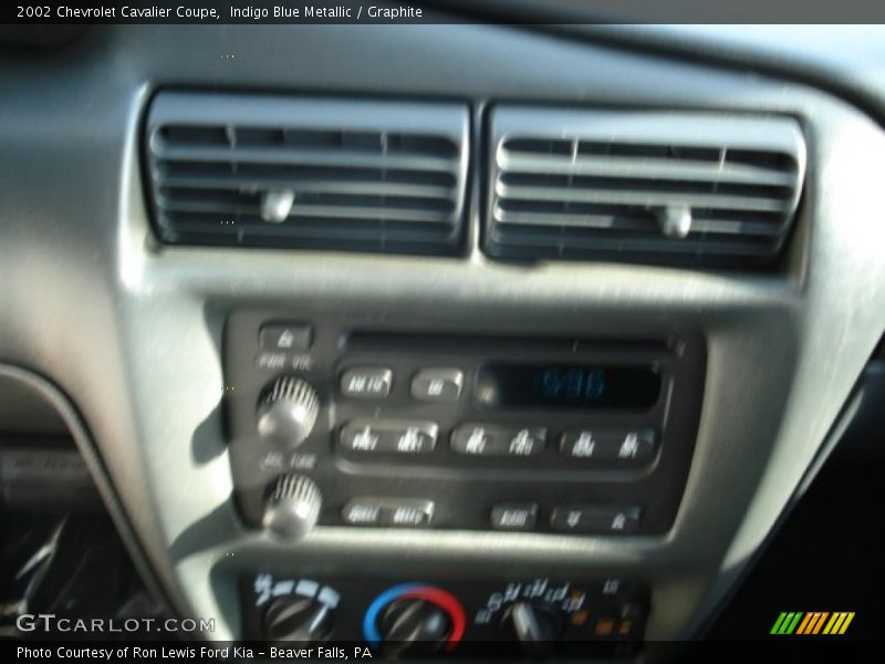 Indigo Blue Metallic / Graphite 2002 Chevrolet Cavalier Coupe