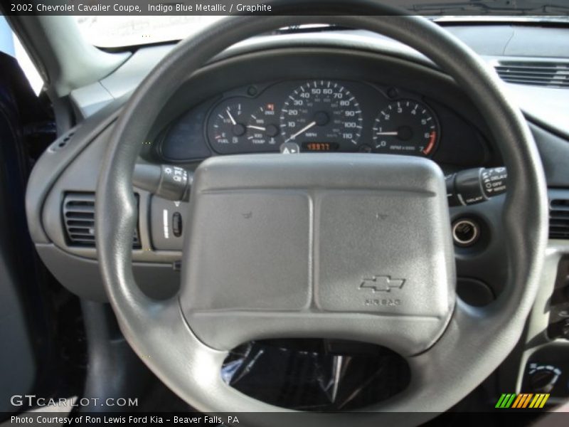 Indigo Blue Metallic / Graphite 2002 Chevrolet Cavalier Coupe