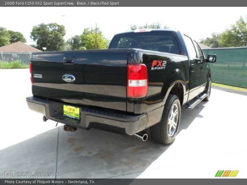 Black / Black/Red Sport 2008 Ford F150 FX2 Sport SuperCrew