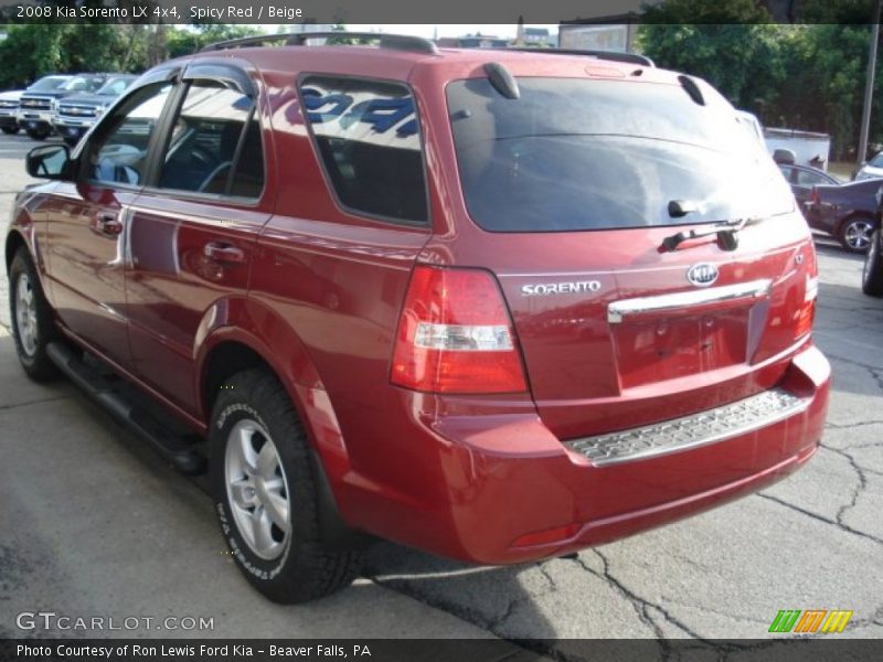 Spicy Red / Beige 2008 Kia Sorento LX 4x4