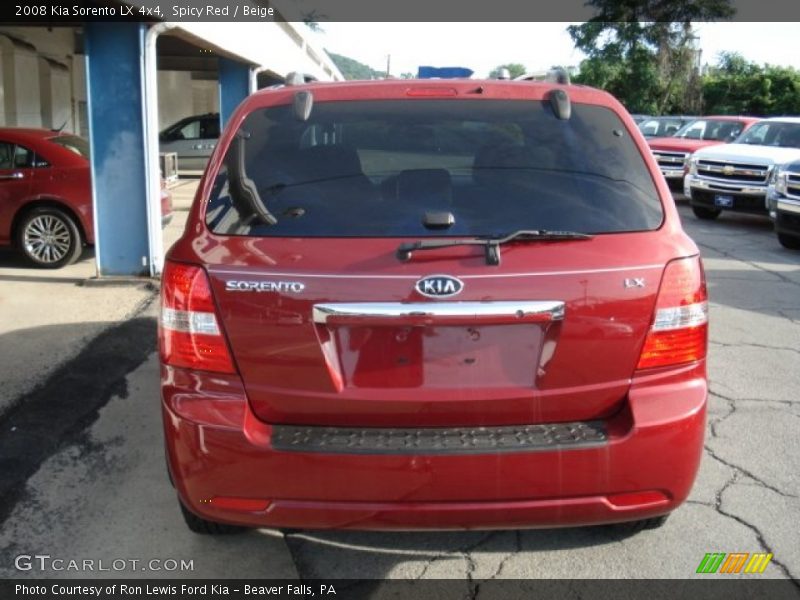 Spicy Red / Beige 2008 Kia Sorento LX 4x4