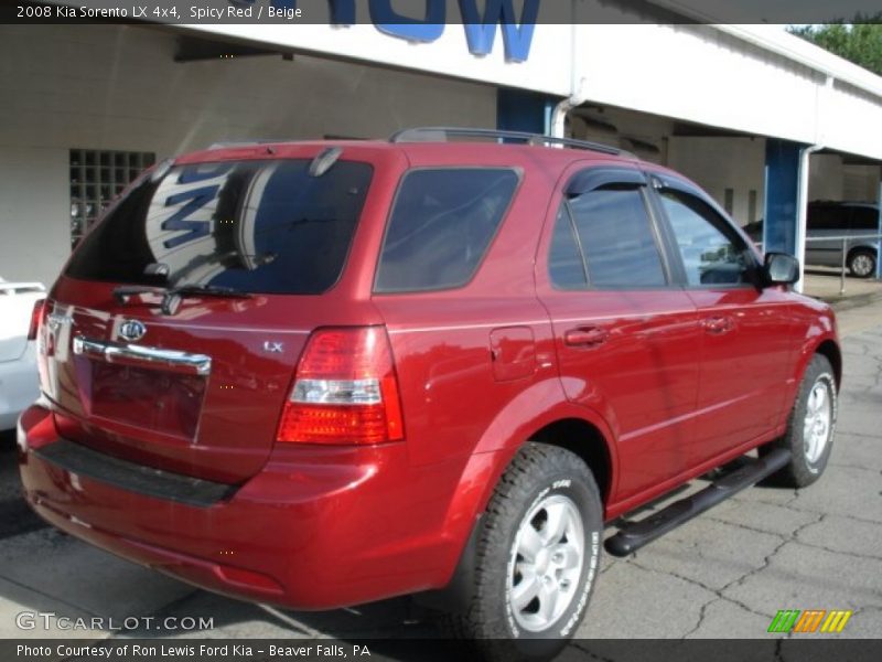 Spicy Red / Beige 2008 Kia Sorento LX 4x4