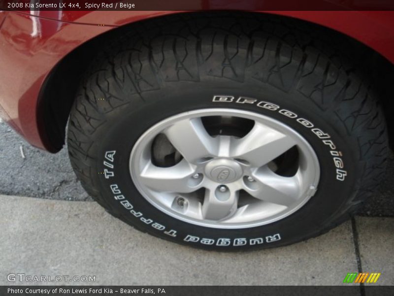 Spicy Red / Beige 2008 Kia Sorento LX 4x4