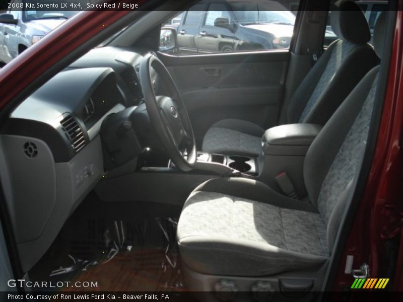 Spicy Red / Beige 2008 Kia Sorento LX 4x4
