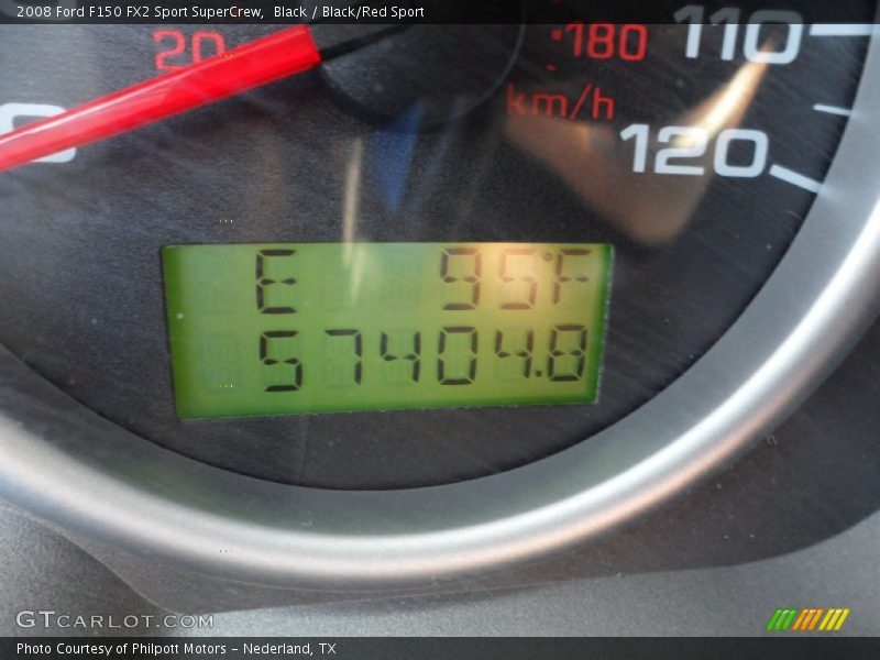 Black / Black/Red Sport 2008 Ford F150 FX2 Sport SuperCrew