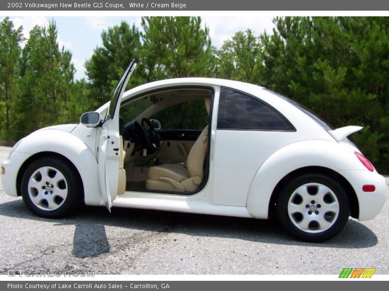White / Cream Beige 2002 Volkswagen New Beetle GLS Coupe