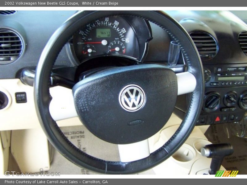 White / Cream Beige 2002 Volkswagen New Beetle GLS Coupe