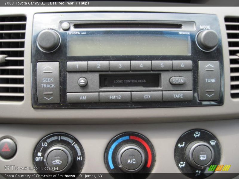 Salsa Red Pearl / Taupe 2003 Toyota Camry LE