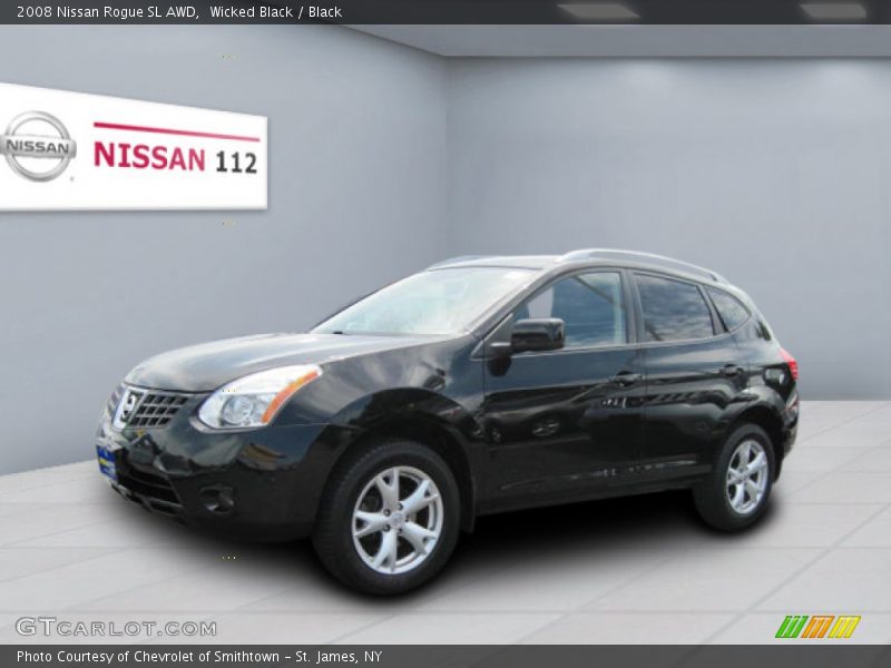 Wicked Black / Black 2008 Nissan Rogue SL AWD