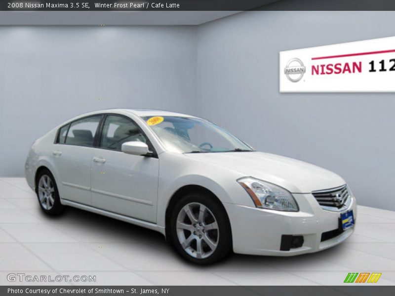 Winter Frost Pearl / Cafe Latte 2008 Nissan Maxima 3.5 SE