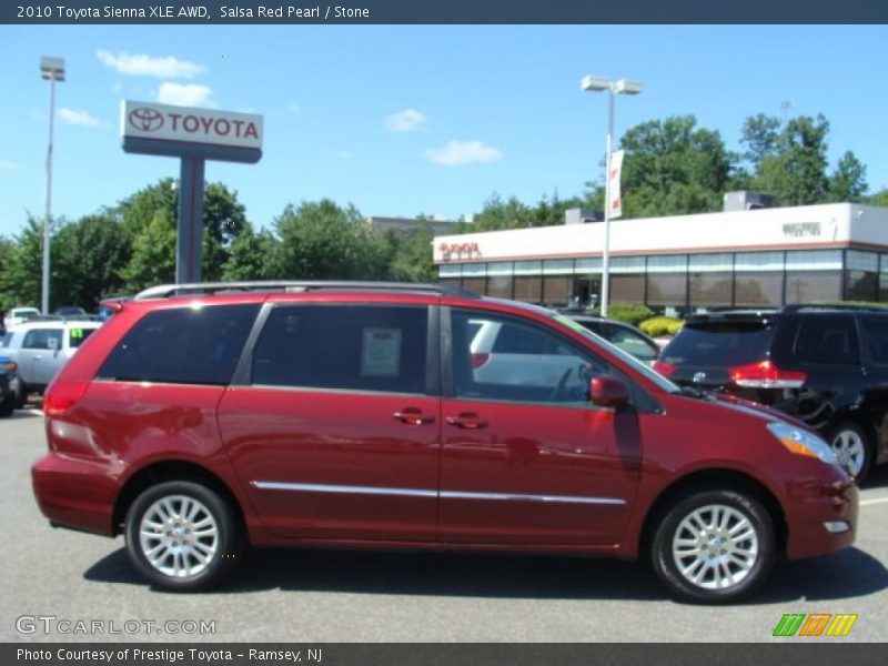 Salsa Red Pearl / Stone 2010 Toyota Sienna XLE AWD