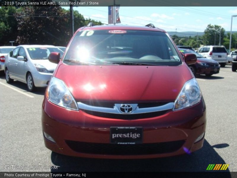 Salsa Red Pearl / Stone 2010 Toyota Sienna XLE AWD