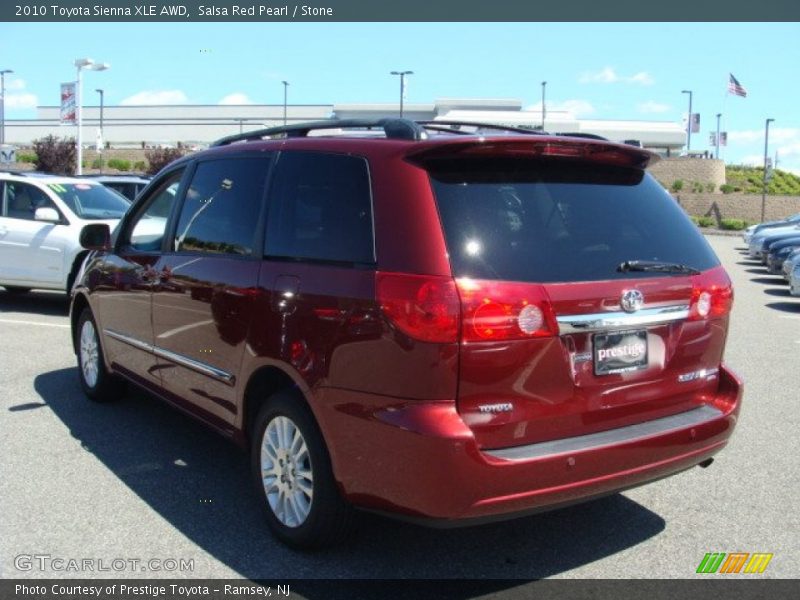 Salsa Red Pearl / Stone 2010 Toyota Sienna XLE AWD