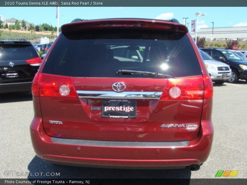 Salsa Red Pearl / Stone 2010 Toyota Sienna XLE AWD