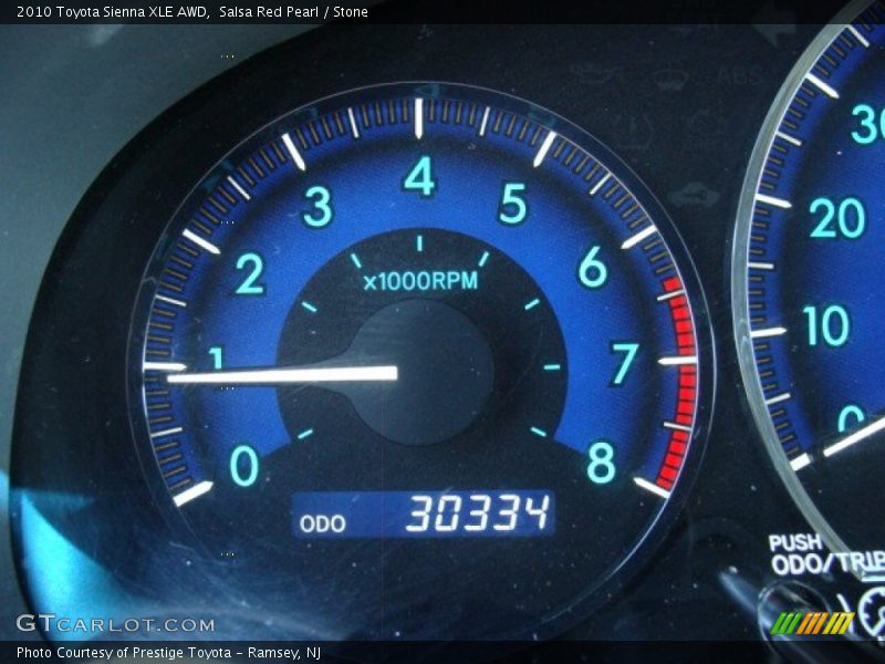 Salsa Red Pearl / Stone 2010 Toyota Sienna XLE AWD