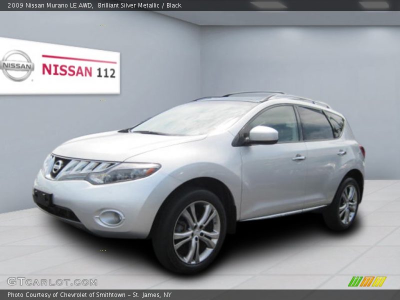 Brilliant Silver Metallic / Black 2009 Nissan Murano LE AWD