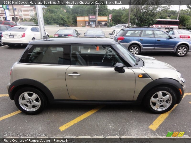 Sparkling Silver Metallic / Checkered Carbon Black/Black 2010 Mini Cooper Hardtop