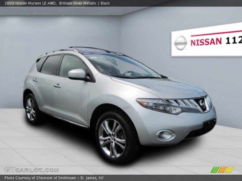 Brilliant Silver Metallic / Black 2009 Nissan Murano LE AWD