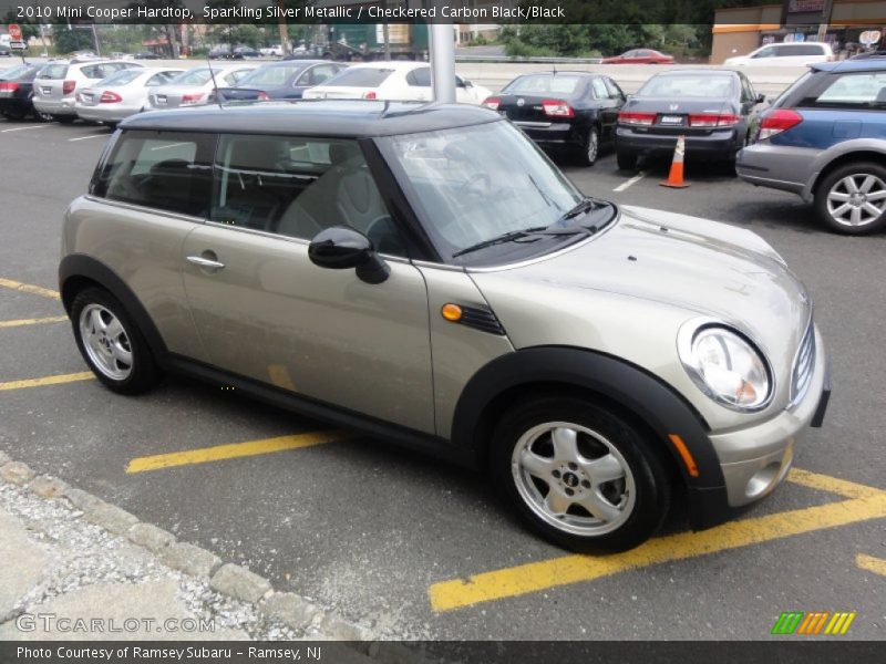 Sparkling Silver Metallic / Checkered Carbon Black/Black 2010 Mini Cooper Hardtop