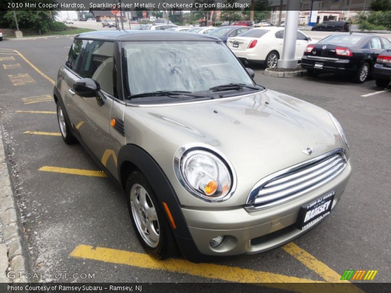 Sparkling Silver Metallic / Checkered Carbon Black/Black 2010 Mini Cooper Hardtop