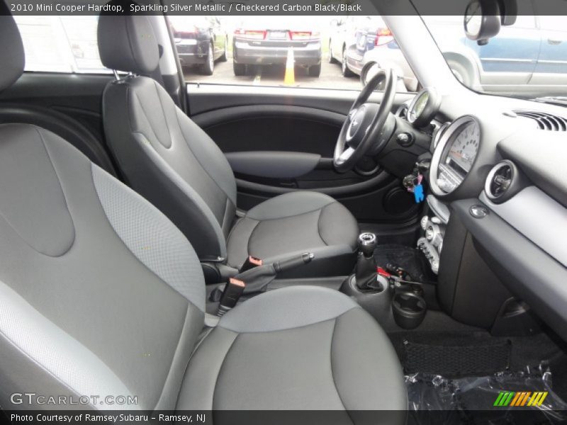Sparkling Silver Metallic / Checkered Carbon Black/Black 2010 Mini Cooper Hardtop