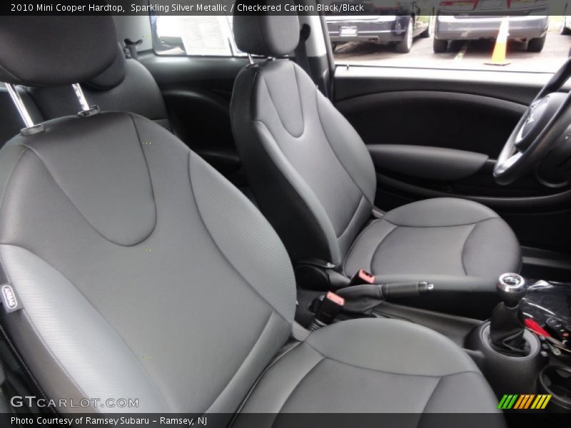 Sparkling Silver Metallic / Checkered Carbon Black/Black 2010 Mini Cooper Hardtop