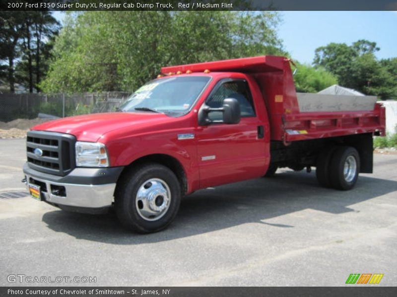 Red / Medium Flint 2007 Ford F350 Super Duty XL Regular Cab Dump Truck