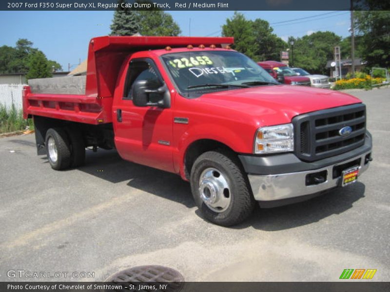 Red / Medium Flint 2007 Ford F350 Super Duty XL Regular Cab Dump Truck