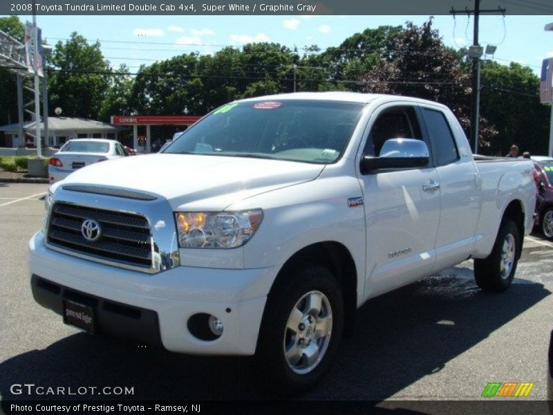 Super White / Graphite Gray 2008 Toyota Tundra Limited Double Cab 4x4