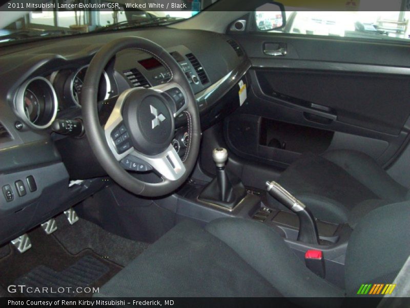  2011 Lancer Evolution GSR Black Interior