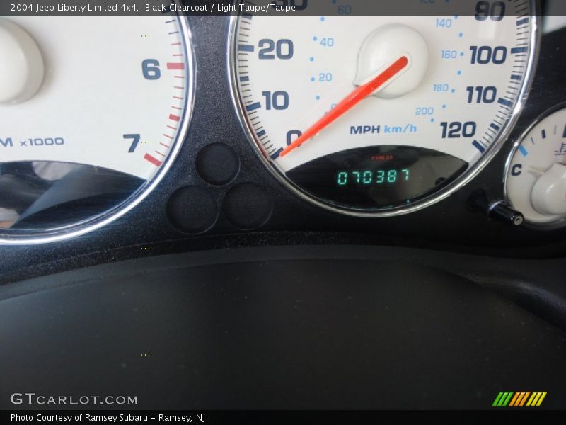 Black Clearcoat / Light Taupe/Taupe 2004 Jeep Liberty Limited 4x4
