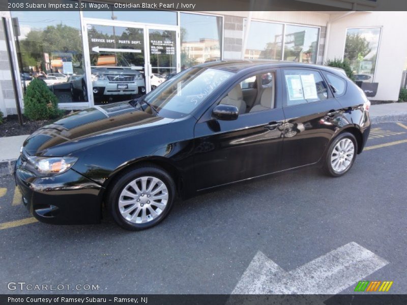 Obsidian Black Pearl / Ivory 2008 Subaru Impreza 2.5i Wagon