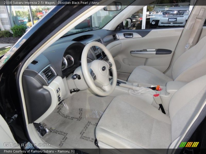 Obsidian Black Pearl / Ivory 2008 Subaru Impreza 2.5i Wagon