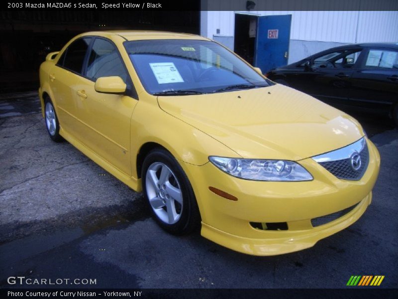 Speed Yellow / Black 2003 Mazda MAZDA6 s Sedan