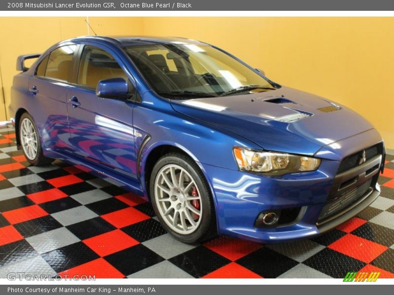 Octane Blue Pearl / Black 2008 Mitsubishi Lancer Evolution GSR