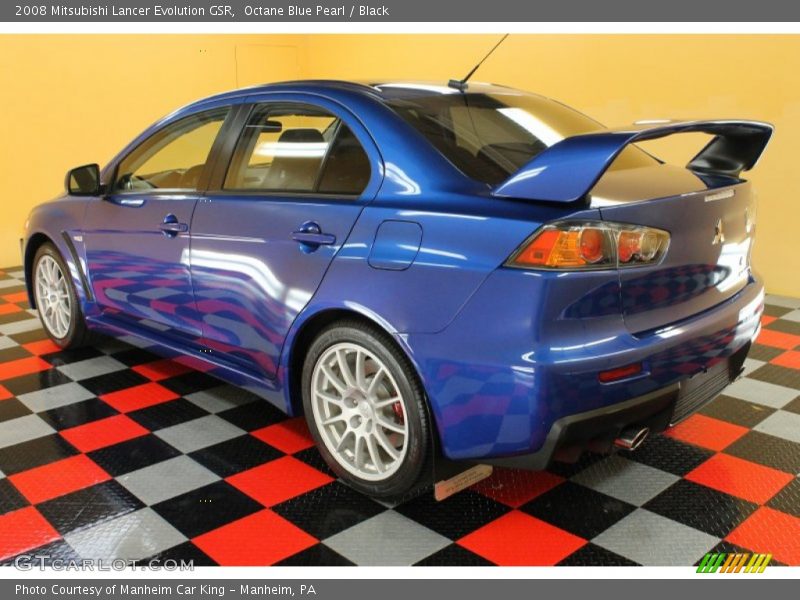 Octane Blue Pearl / Black 2008 Mitsubishi Lancer Evolution GSR