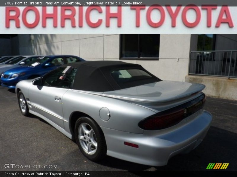 Bright Silver Metallic / Ebony Black 2002 Pontiac Firebird Trans Am Convertible