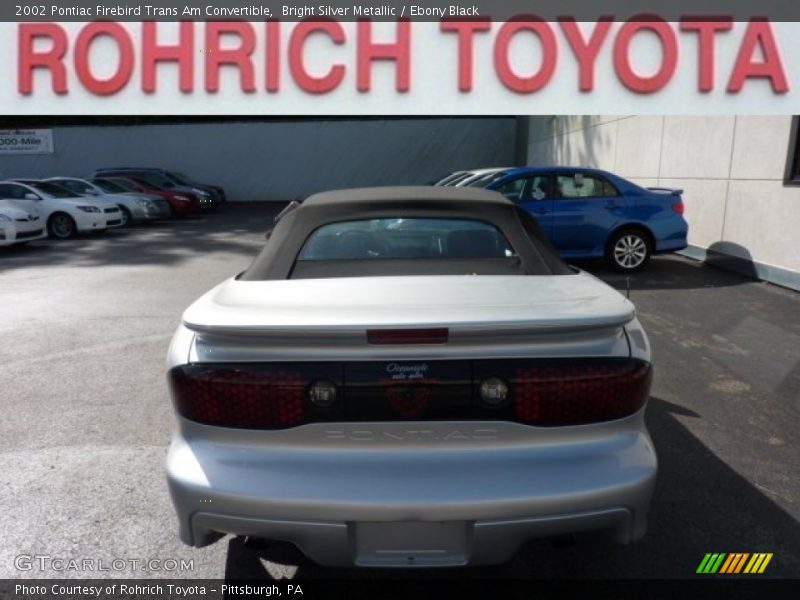 Bright Silver Metallic / Ebony Black 2002 Pontiac Firebird Trans Am Convertible