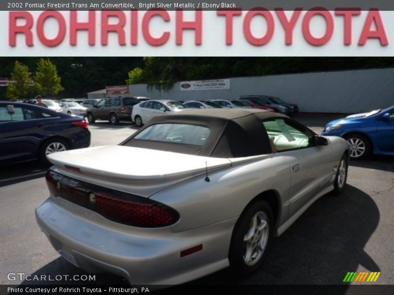 Bright Silver Metallic / Ebony Black 2002 Pontiac Firebird Trans Am Convertible