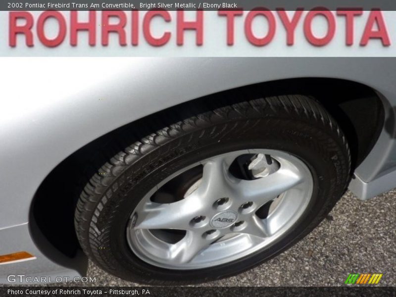 Bright Silver Metallic / Ebony Black 2002 Pontiac Firebird Trans Am Convertible