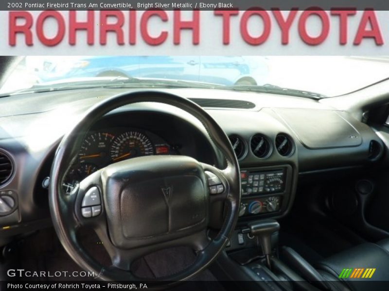 Bright Silver Metallic / Ebony Black 2002 Pontiac Firebird Trans Am Convertible