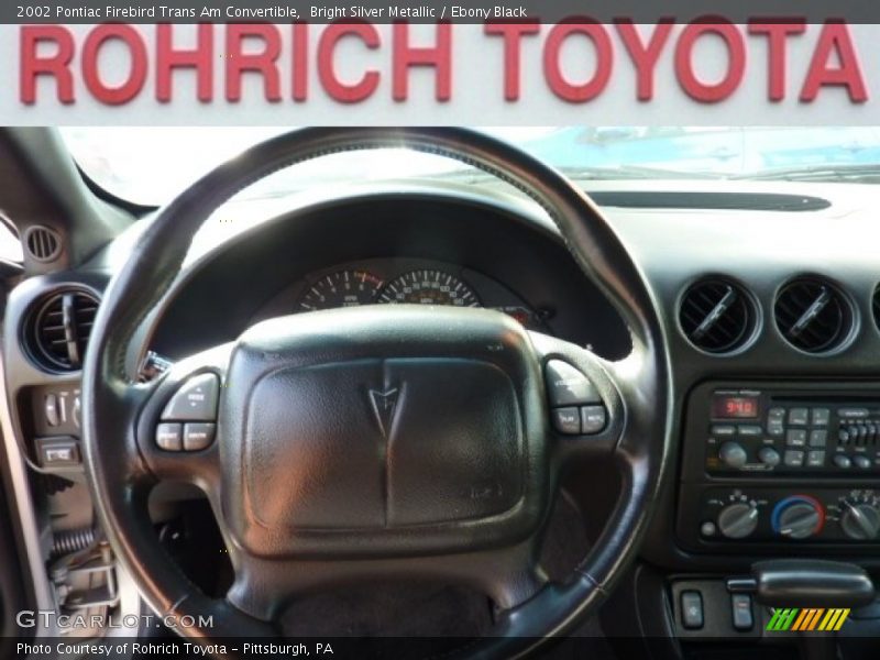 Bright Silver Metallic / Ebony Black 2002 Pontiac Firebird Trans Am Convertible