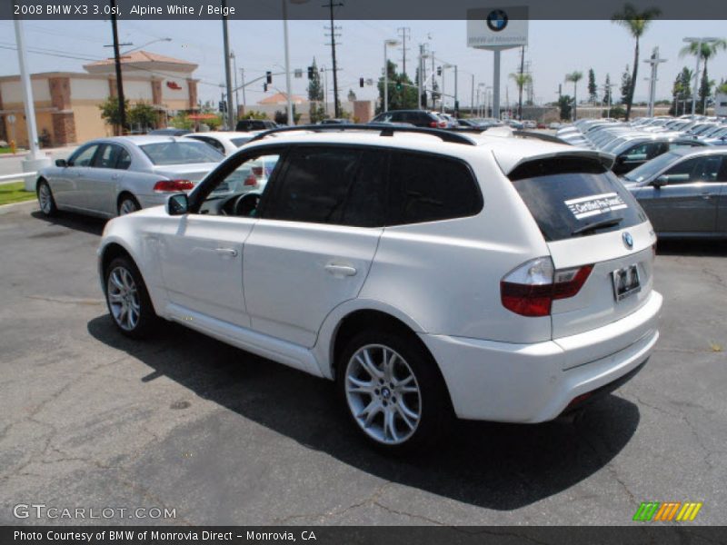 Alpine White / Beige 2008 BMW X3 3.0si