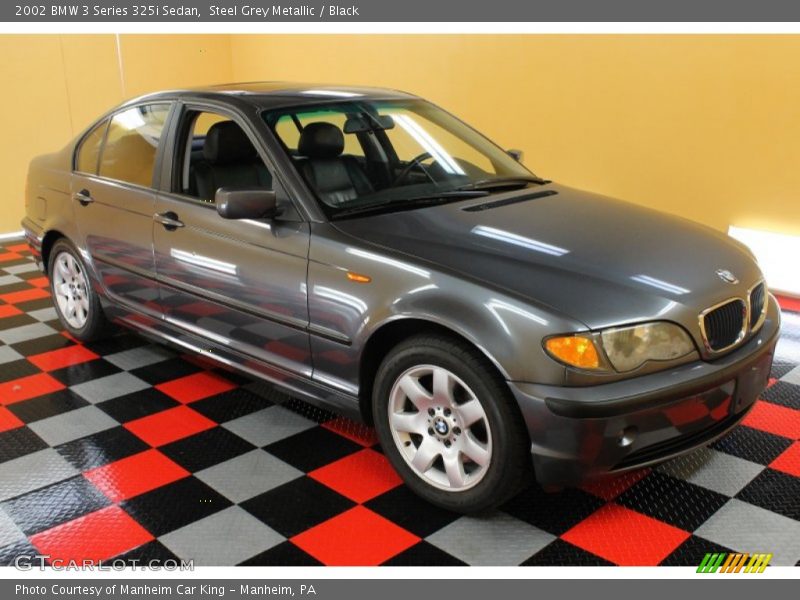 Steel Grey Metallic / Black 2002 BMW 3 Series 325i Sedan