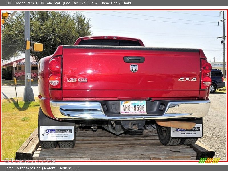 Flame Red / Khaki 2007 Dodge Ram 3500 Lone Star Quad Cab 4x4 Dually
